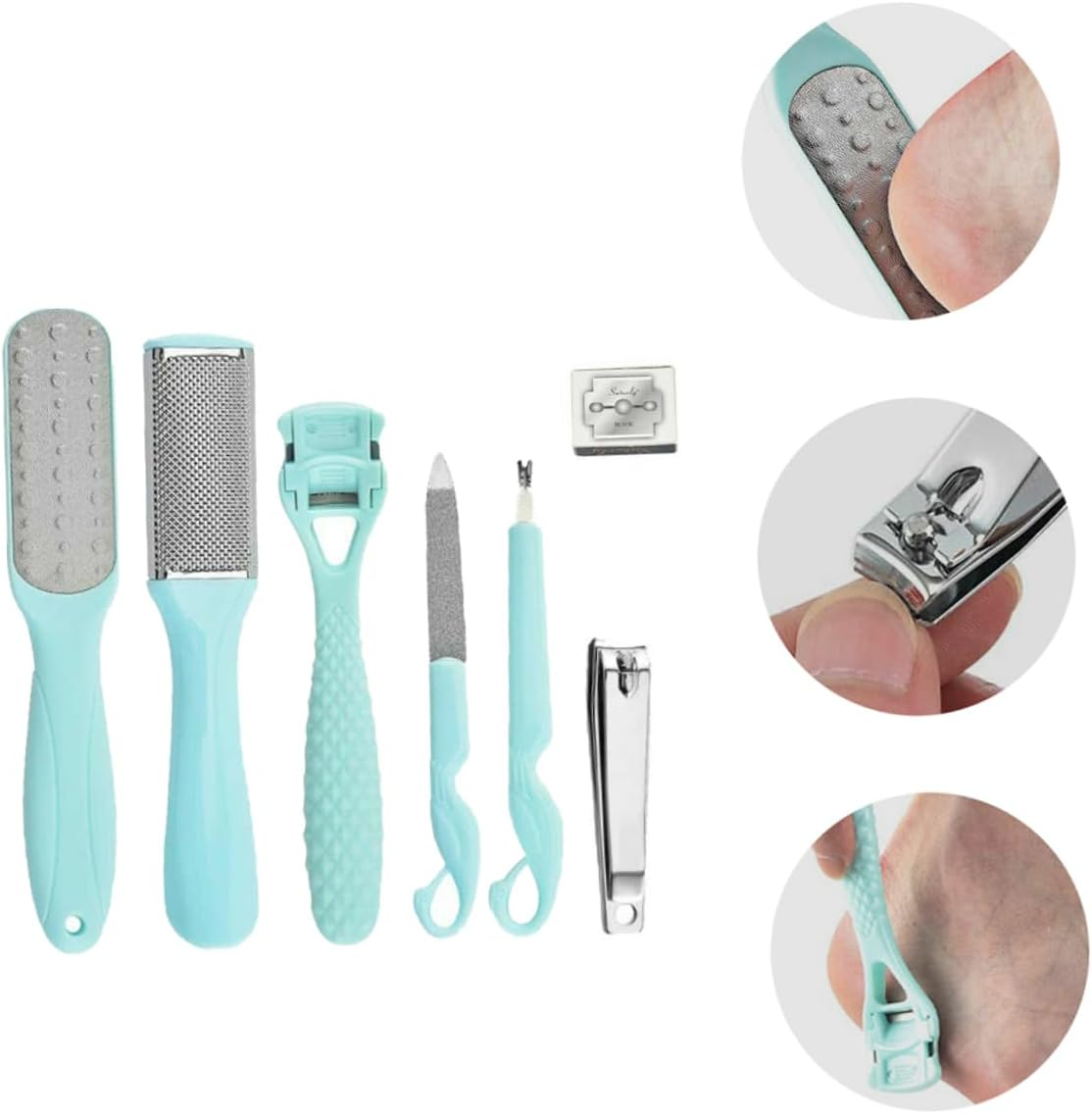 Baluue Pedicure Kit Foot Care Tools Nail Trimmer Exfoliator Scrub Foot Skin Remover image number 3