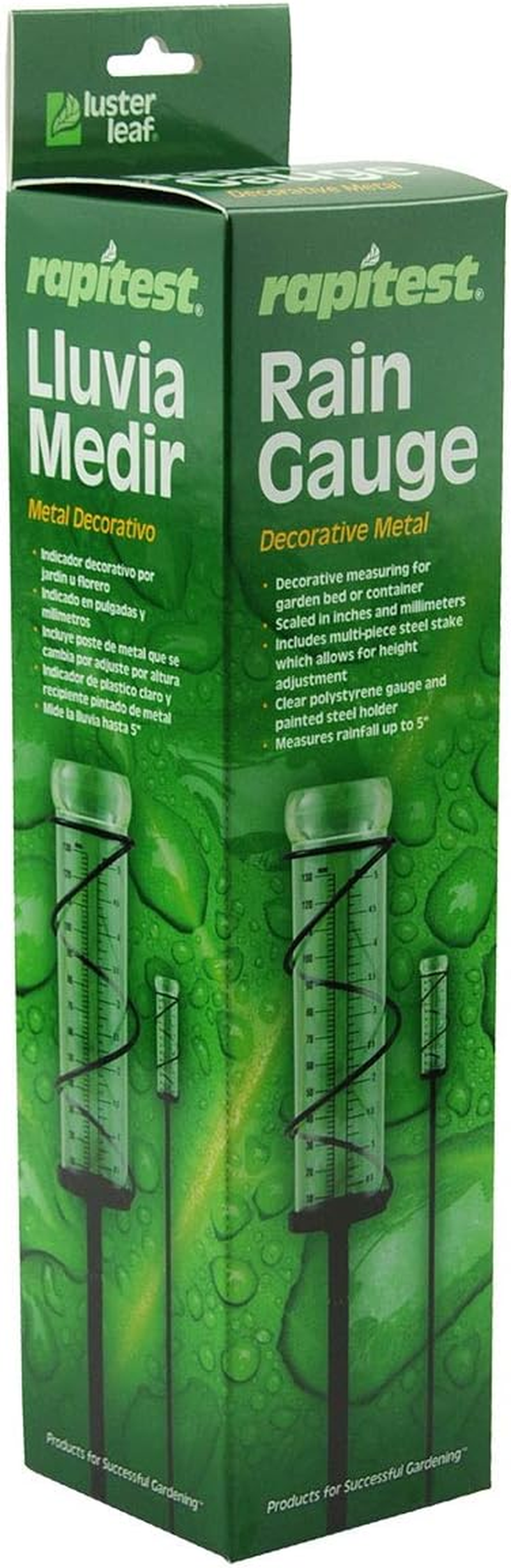 Luster Leaf 1646 Rapitest Spiral Metal Rain Gauge with Stake, Metal Spiral Rain Gauge W/Stake image number 4