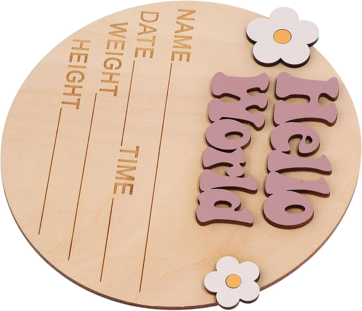 Growth Commemorative Card Newborn Birth Announcement Sign Name Sign for Shower Welcome Home Decor Accessory image number 2