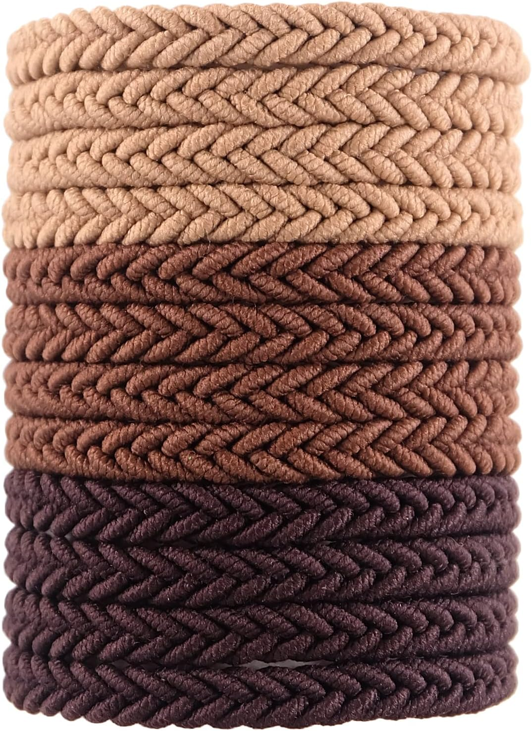 Braided Hair Ties for Men and Women,Black Hair Bands,Large for Wrist,Pony Tail Hair Tie,12Pcs Guy Boy Girls