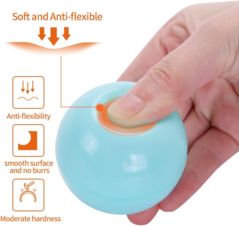 Playmaty Colorful Ball Pit Balls -2.36Inches Phthalate Free BPA Free Plastic Ocean Balls for Kids Swim Pit Fun Toys 70 Pieces for Toddlers and Baby Playhouse Play Tent Playpen Pool (Macaron).