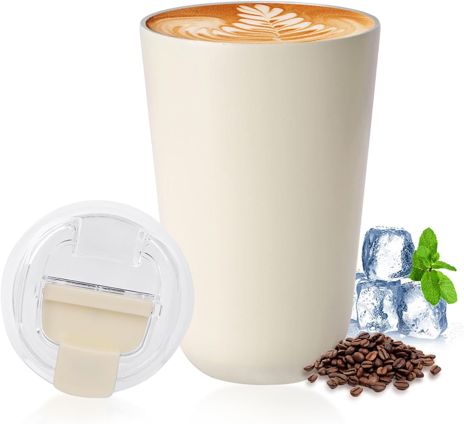 XBOGO Coffee Mug with Lid, 12 OZ Travel Mug, Leak-Proof to Go Coffee Mug, Stainless Steel Thermal with Double Wall, Insulated Tumbler for Men Women for Hot & Cold Drinks (Pink)