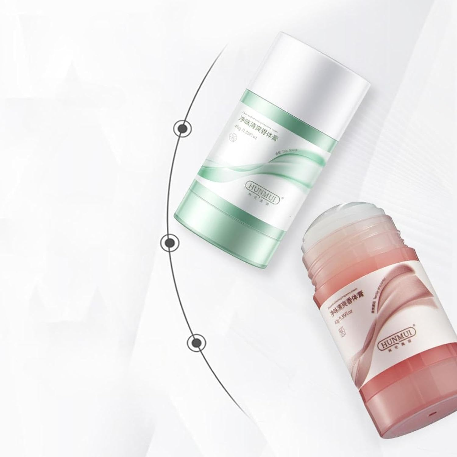 "Abbraccia" Solid Perfume Bar Solid Fragrance Deodorant Last Fragrance 40G Easy to Absorb Non Irritating Travel Perfume Balm Pocket, Green - Green image number 2