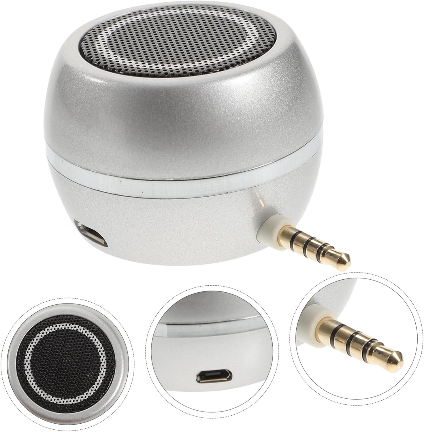 HOMSFOU Mini Speaker for Mobile Phone Audio Rechargeable External Music Box Audio Input Portable Speaker for Outdoor Use image number 3