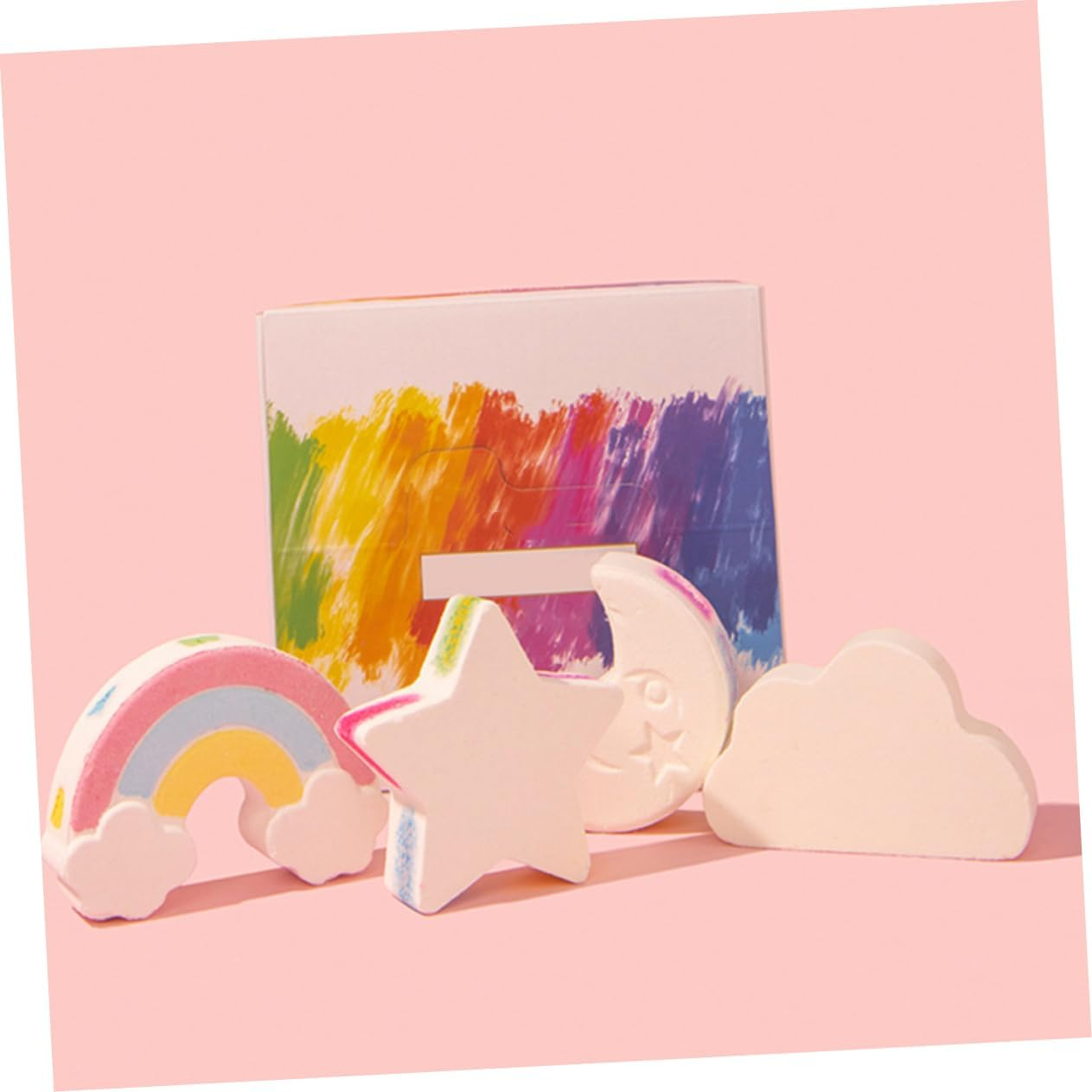 Anneome 4Pcs Rainbow Bath Salt Essential Oils for Relaxing Moisturizing Exfoliating Bathing For image number 5