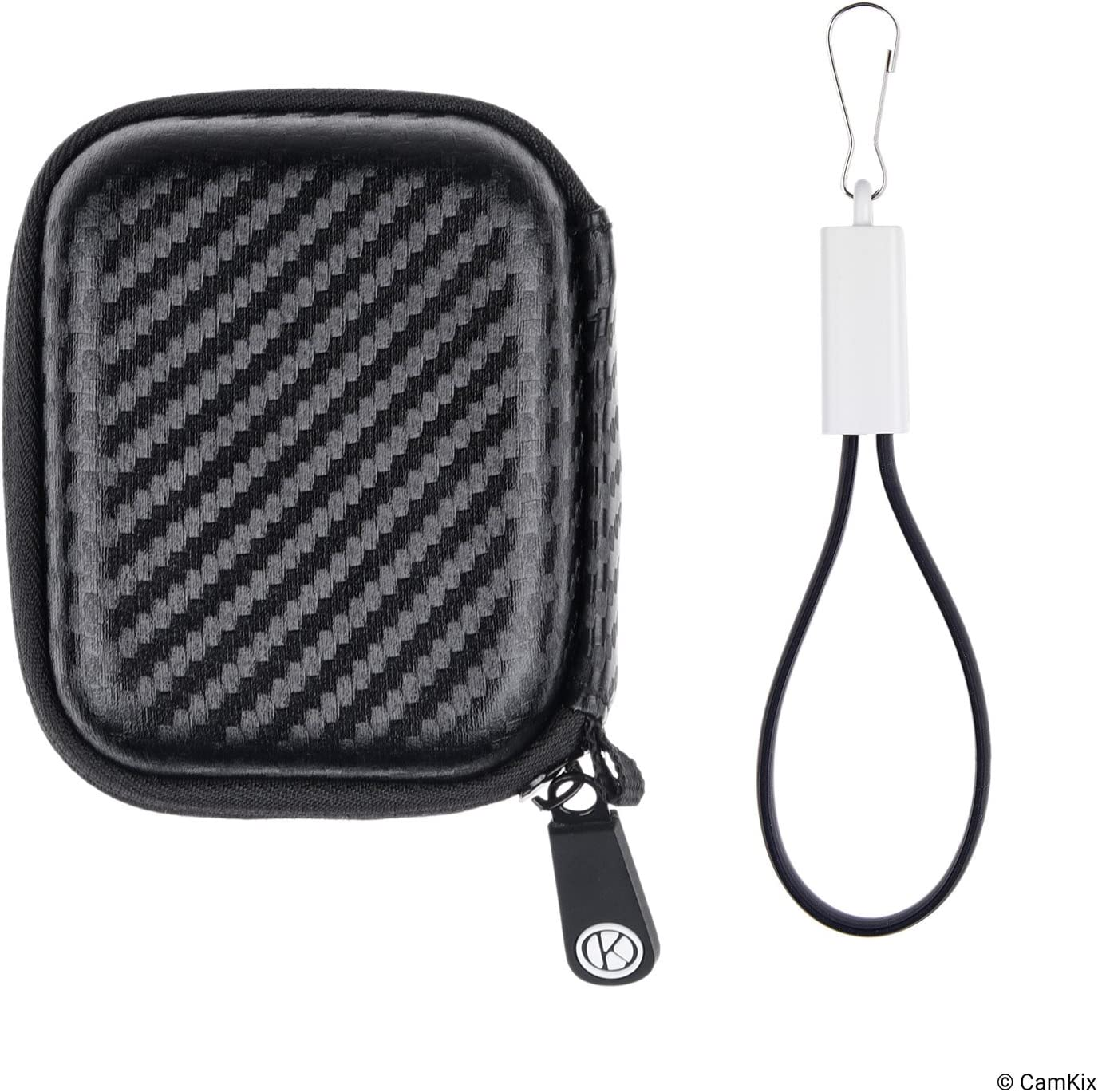 Protective Case for Trezor One Bitcoin/Cryptocurrency Wallet Including USB Strap for Transport, Power and Data Transfer - Durable Nylon Hardshell Case with Mesh Pocket - Light, Secure