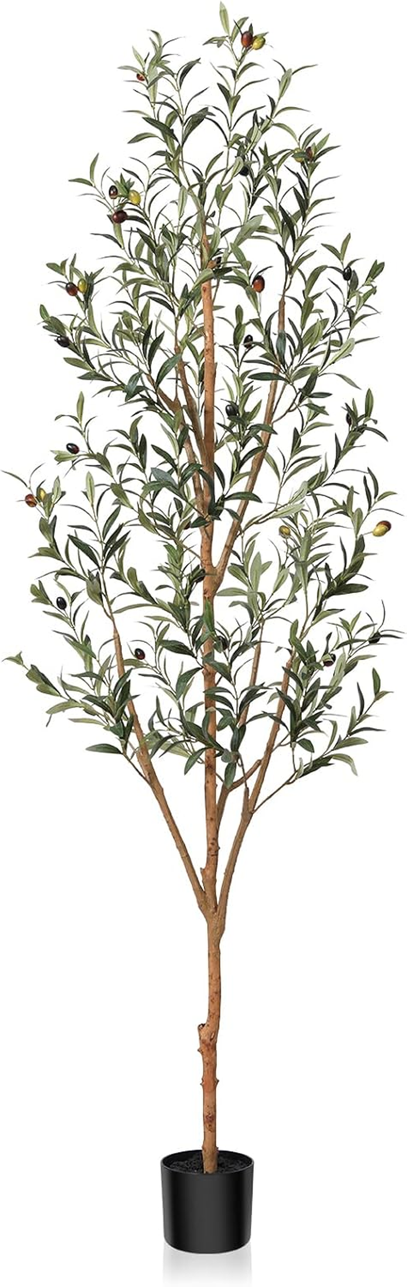 Kazeila Artificial Olive Tree 6FT Tall Faux Silk Plant for Home Office Decor Indoor Fake Potted Tree with Wood Branches and Fruits image number 5