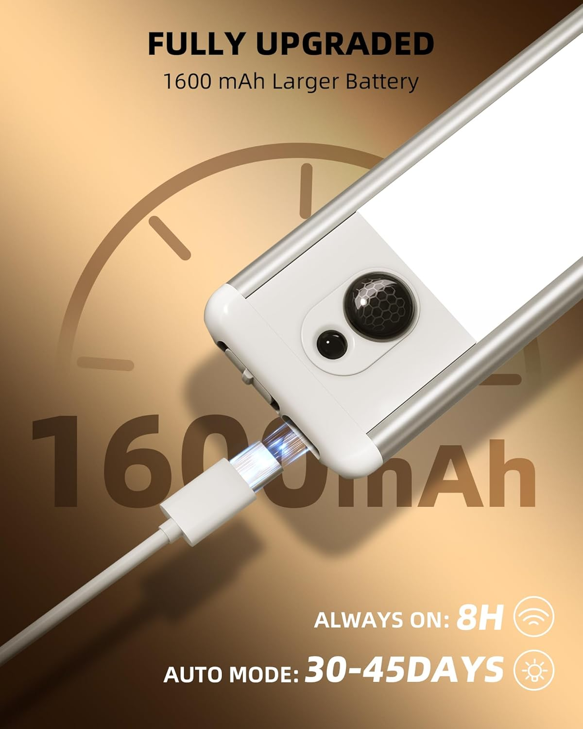 EZVALO under Cabinet Lights, LED Closet Lights Wireless USB Rechargeable, Motion Sensor Lighting Indoor 5700K Dimmable with Remote Control and Magnetic Install for Wardrobe/Stairs/Hallway (23CM) 3 Pcs image number 4