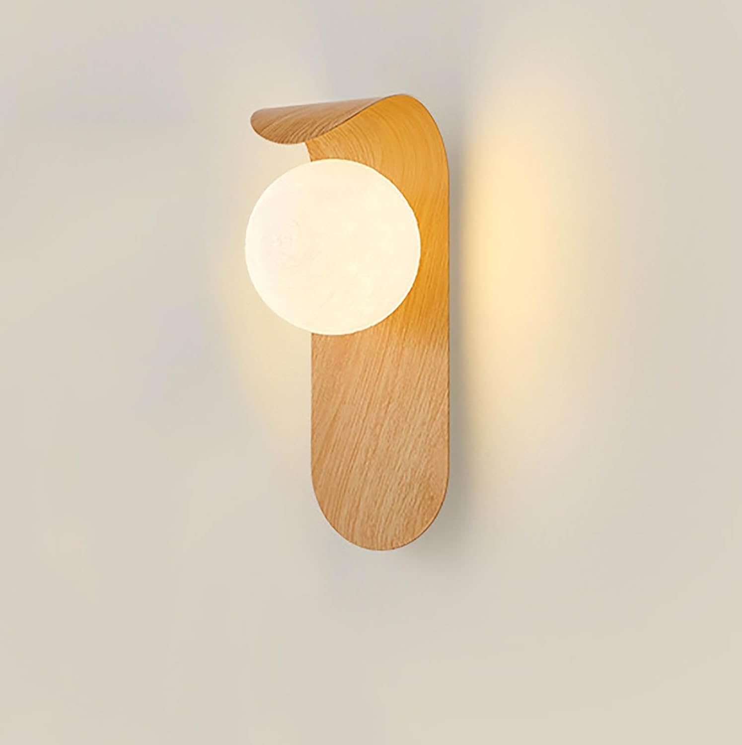 Mid Century Sconce, Modern Globe Light Fixture, Retro Industrial Farmhouse Wall Light,Indoor Mounted Lamp for Living Room, Bedroom, Bedside, Corridor (Brown)