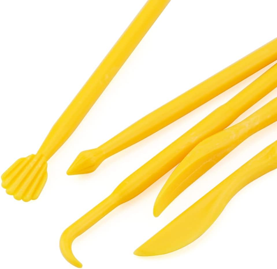 Clay Tools, 14-Piece DIY Plastic Polymer Carving Set Clay Kit Pottery Modeling for Carving, Styling, Embossing, Suitable for Children Adults image number 4