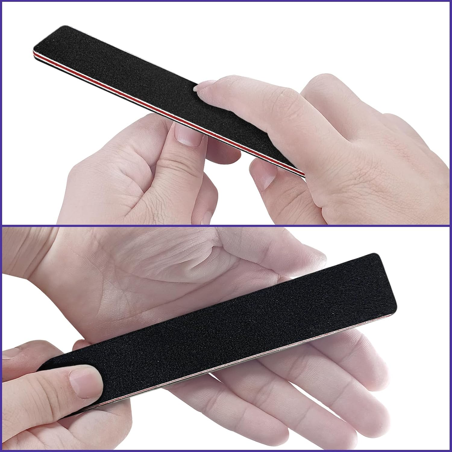 Homeyera - UPGRADED MATERIAL QUALITY - These Nail Files Have Been Meticulously Crafted with Premium Sandpaper, EVA and Emery Materials, Not Only Reusable and Washable, If image number 6