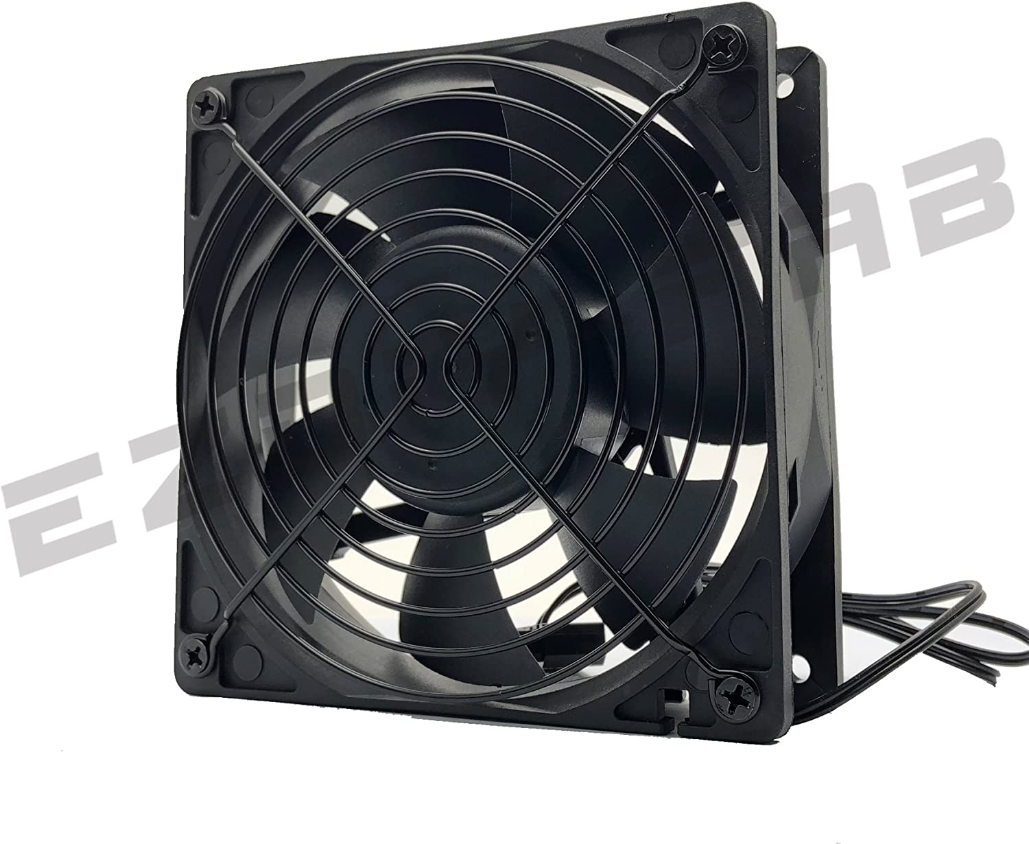 EZDIY-FAB 12Cm 120Mm 161CFM 4000RPM CPU Cooling Fan FFC1212DE 12V DC 4-Pin Molex PC Computer High CFM Cooling Case Fan with Metal Finger Guard Grill-2 Packs image number 3