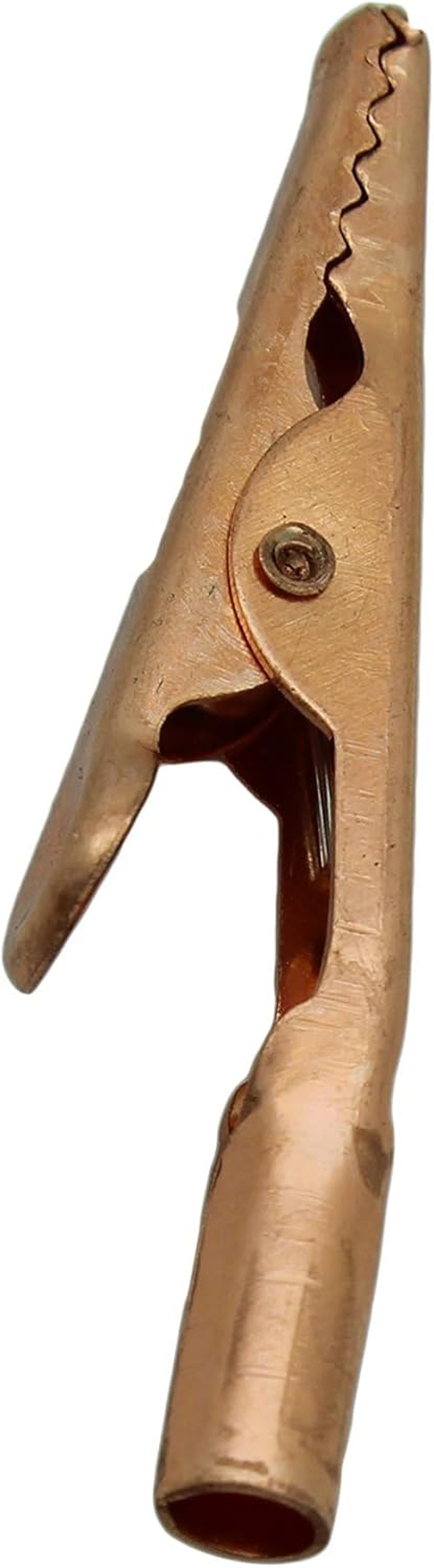 Solid Copper Alligator Clips (4 Pack) Crocodile Jaw Soldering Heat Sink & DIY Test Clip Wire Connector Rated for 5 Amps (5A) & up to 12 Ga (12Awg) Wire