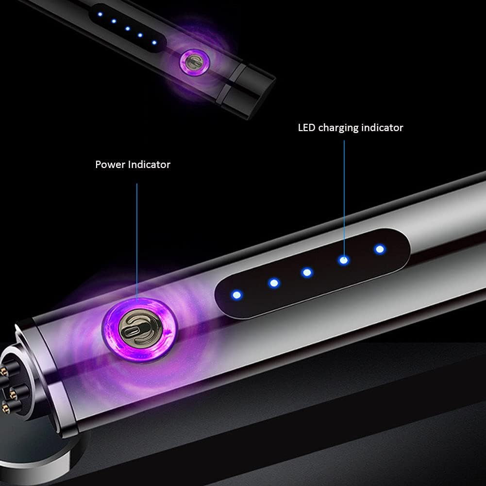 Nomel Double Arc Lighter, USB Rechargeable, Plasma, Metal, Black, Sleek, Modern, Classic, Portable, Electric Arc Lighter image number 6