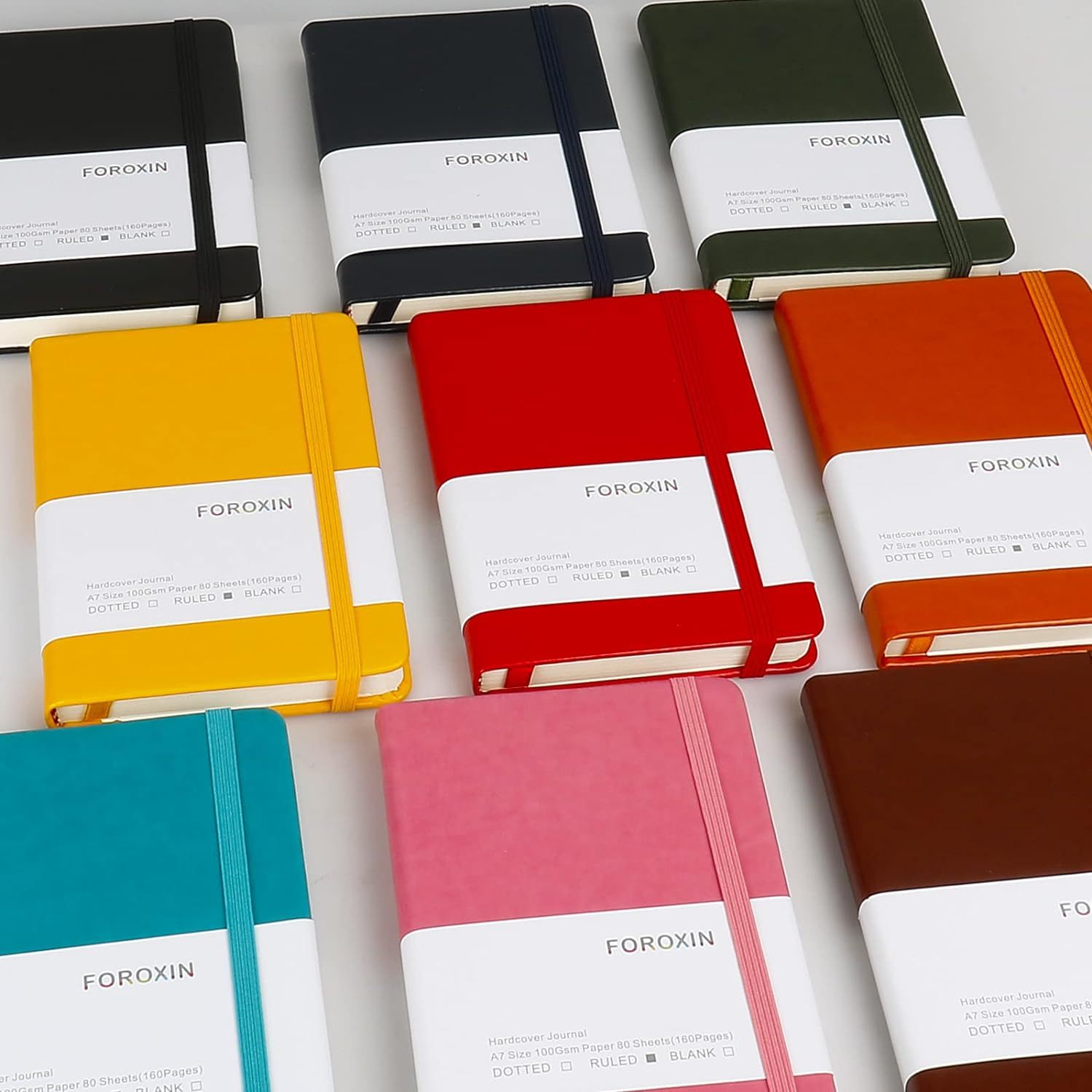 Lined Pocket Journal Notebook, 2 Pack, (Orange), 160 Pages, Small, 3.86 Inches X 5.51 Inches - 100 Gsm Thick Paper, Hardcover - Brown Color image number 2