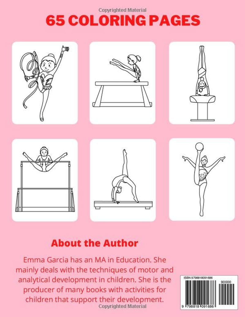 Gymnastics Coloring Book: a Perfect Girly Birthday Gift for Young Gymnast & Girl or Sports Kid | Children 2 & 3 Year Olds | 4-8 | 6-8 | 9-12 | Toodler ... Ages with Competitors & Equipment and Medals