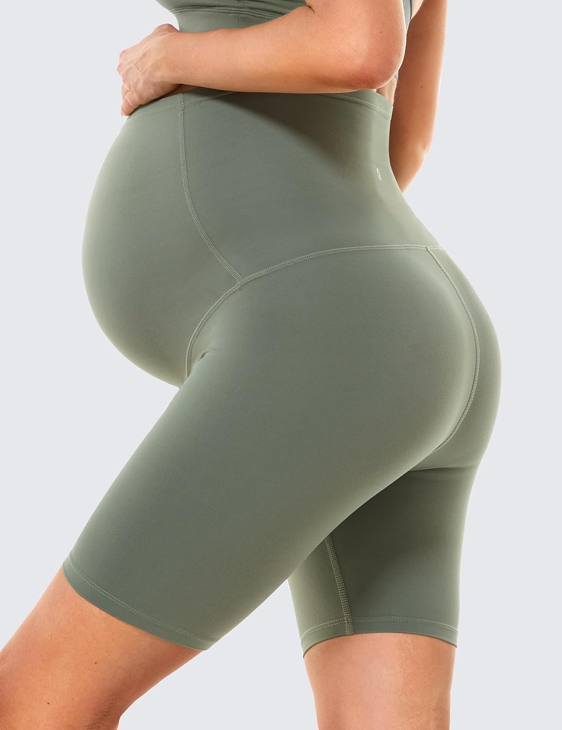 BAYDI Clouduxi Maternity Shorts over Bump - 6" Biker Shorts Women Workout Pregnancy Leggings image number 1