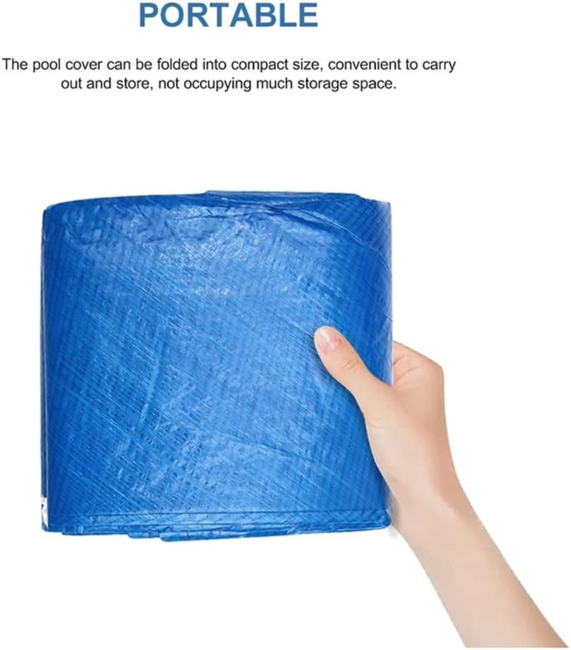 210Cm / 6.89FT round Pool Cover, Foldable Drawstring Design Solar Cover Heat Insulation Film Frame for 183Cm / 6FT Swimming Pool image number 5