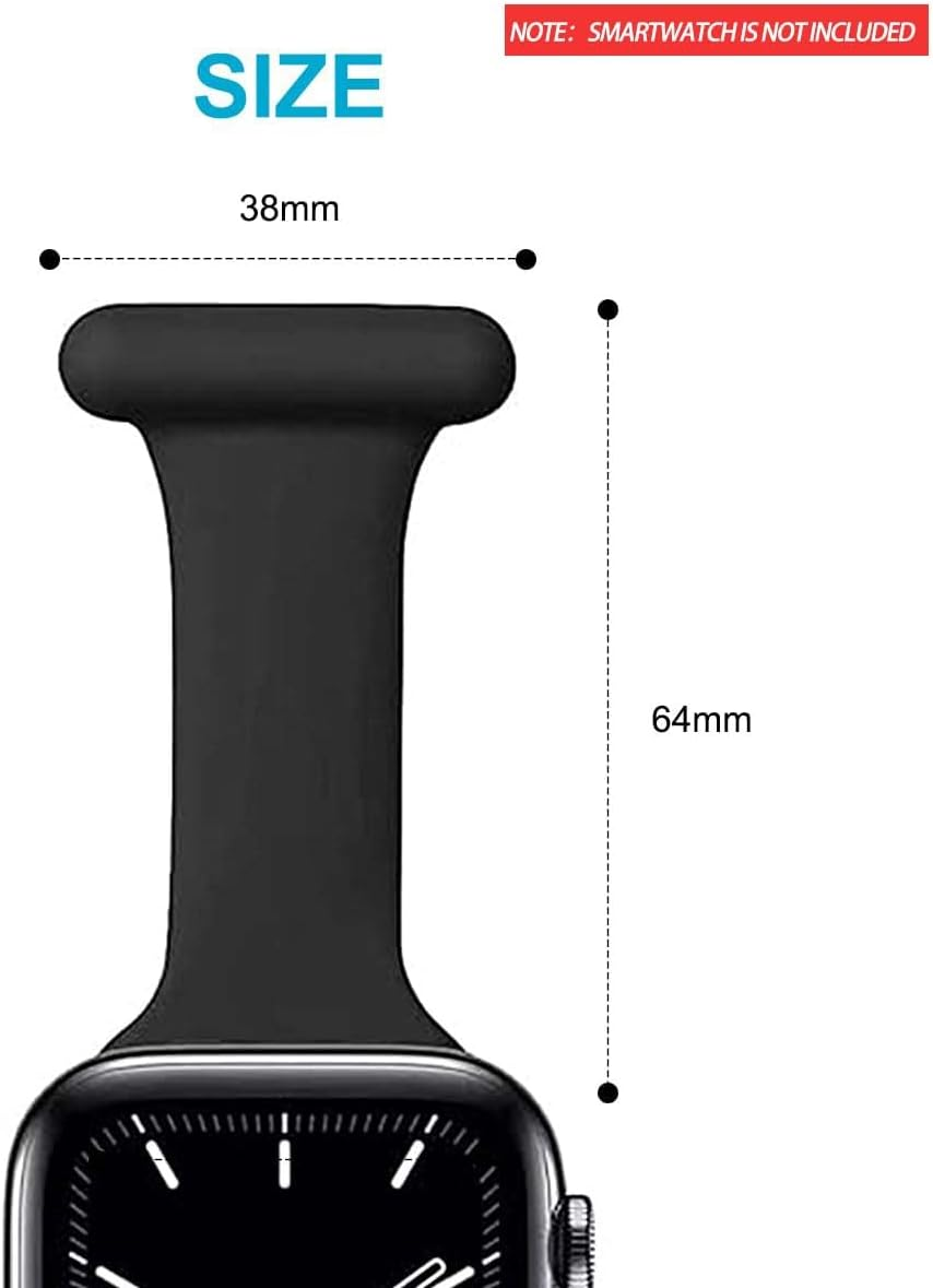 (2 Pack) ZANZER Fob for Apple Watch Series 9/8/7 Band 42Mm 44Mm 45Mm Nurses Midwives Doctors Healthcare Paramedics,Silicone Pin Fob for Iwatch Series 8/7/6/SE2/SE/5/4/3/2/1