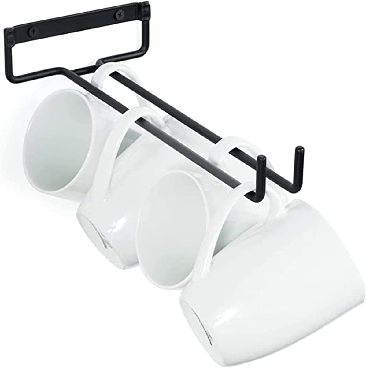 2 Pack Wine Glass Racks,Wall Mounted Hanging Rack Shelf Wine Cup Display Stand for Cabinet,Under Cabinet Wine Rack Glass Holder for Bar Kitchen (30 Cm)