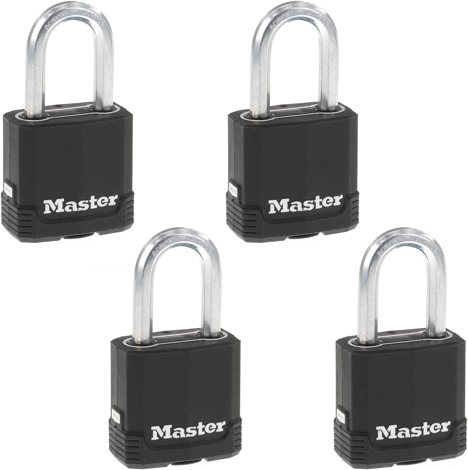 Master Lock Magnum Heavy Duty Outdoor Padlock with Key, Weather Resistant Body and Cut Resistant Shackle Make Lock Perfect for Fences, Gates, Sheds, 2 Pack, M115XTLF