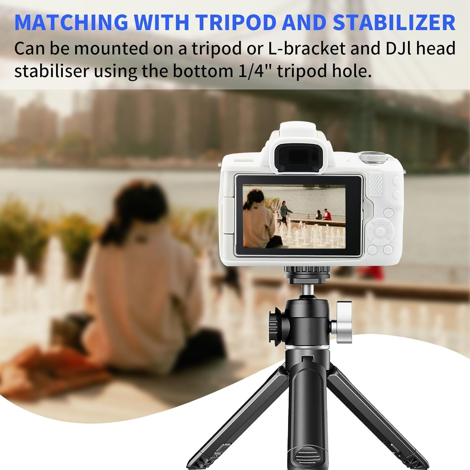 Camera Case for  EOS M50/M50 Mark II Digital Camera, Anti-Scratch Soft Silicone Case Cover Housing Protective Cover Protector Camera Body Skin Case (White) image number 6