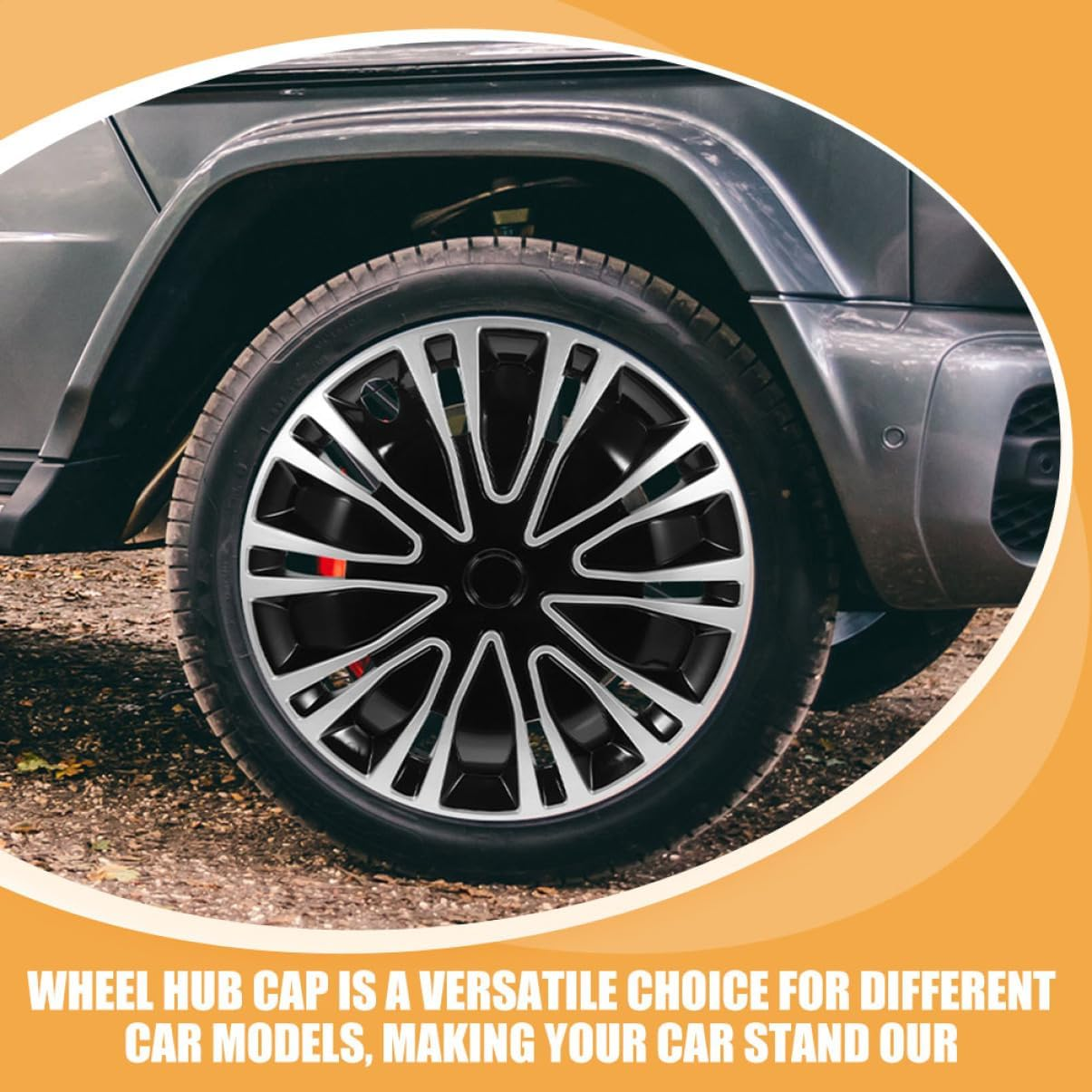 2Pcs Stylish Decorative Wheel Rim Covers Hubcaps for Car Accessories Easy Installation image number 3