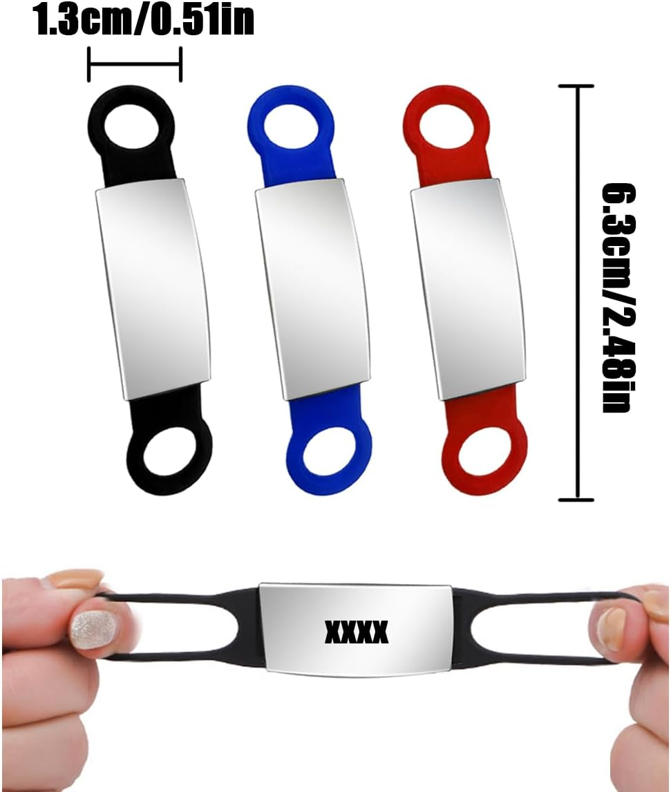 Pet ID Tags, 4 PCS Slide-On Pet Tags for Dogs, Cats (1.5 X 6.5Cm/0.59 X 2.55In)