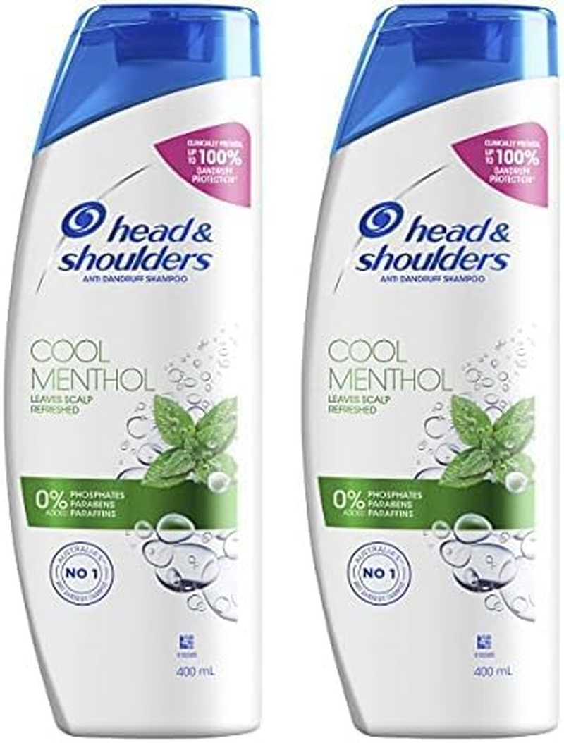Head & Shoulders Cool Menthol Anti-Dandruff Shampoo, 400 Ml (Pack of 2) image number 4