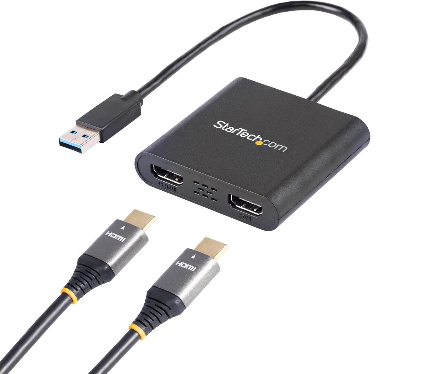 Startech.Com USB 3.0 to Dual HDMI Adapter - 1X 4K 30Hz & 1X 1080P - External Video & Graphics Card - USB Type-A to HDMI Dual Monitor Display Adapter - Supports Windows Only - Black (USB32HD2) image number 5