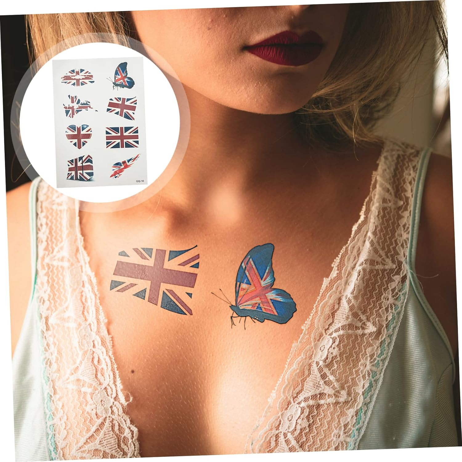 PLAFOPE 5 Sets of National Flag Face Stickers Temporary Tattoo Stickers for Sports Fans Portable and Easy to Apply for Game Day and Celebrations image number 3