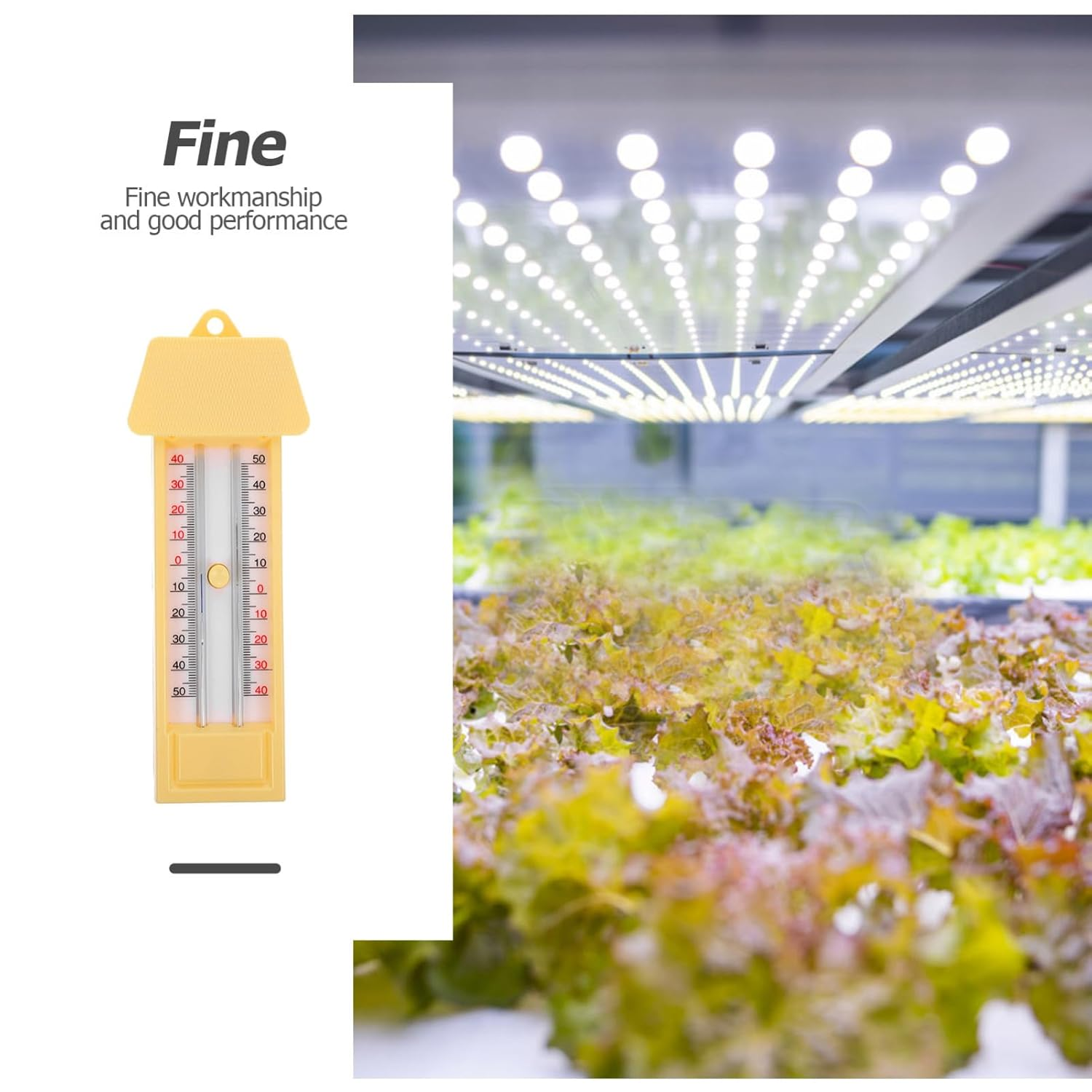 Cabilock Indoor Outdoor Max Min Thermometer Humidity Monitor for Greenhouse Garden and Home, Celsius and Fahrenheit Temperature Gauge for Wall Mount image number 6