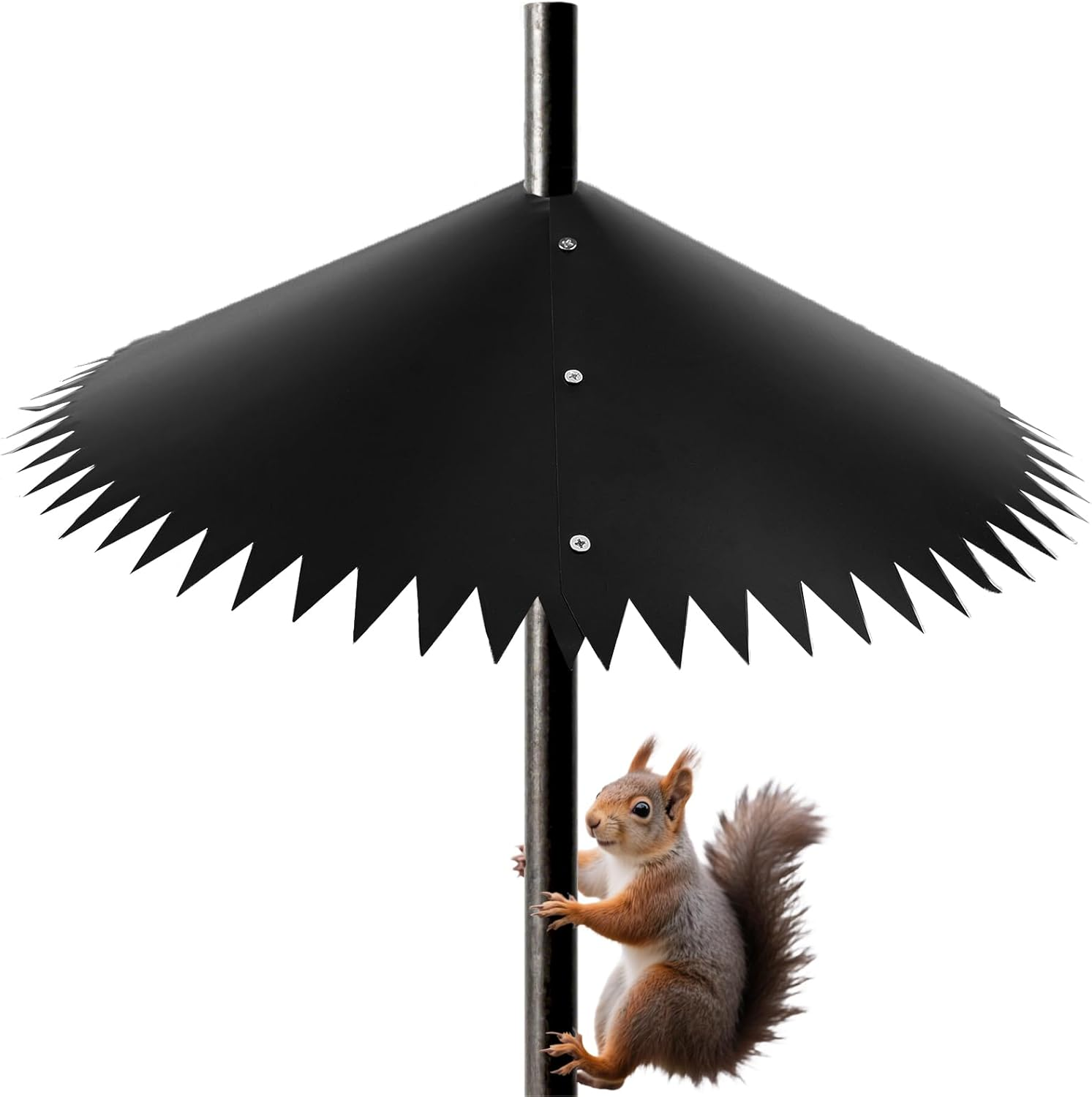 Lyreh Squirrel Baffle for Bird Feeder, 19 Inch Large Plastic Wrap around Squirrel Baffle Bird House Guards for Outdoor Protects Hanging Feeders and Poles (Black) image number 3