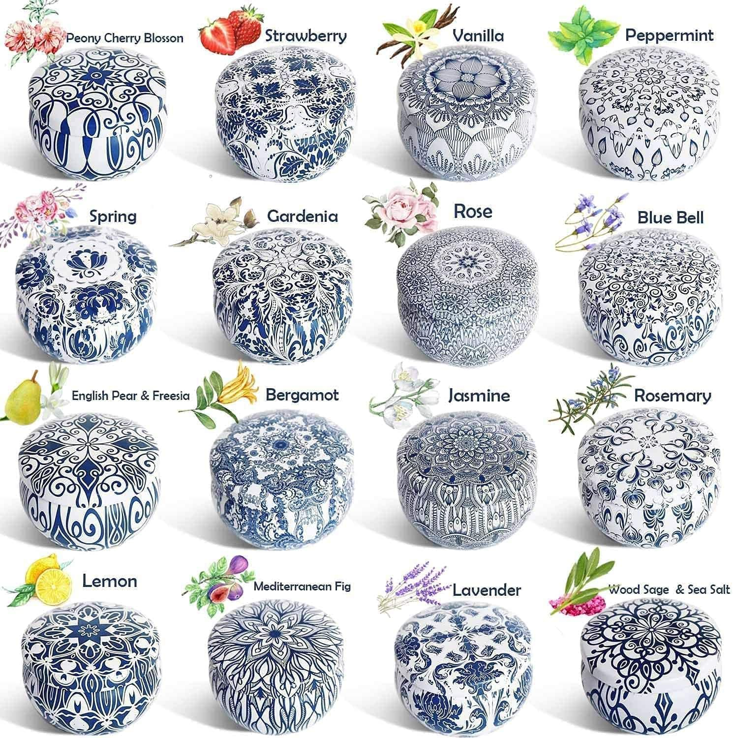 Scented Candles Gifts Set 16 Pack Soy Wax Travel Tin Jar Candles for Home 2.5 OZ Aromatherapy Candles for Mom for Christmas, Birthday, Thanksgiving, Mother'S Day image number 3