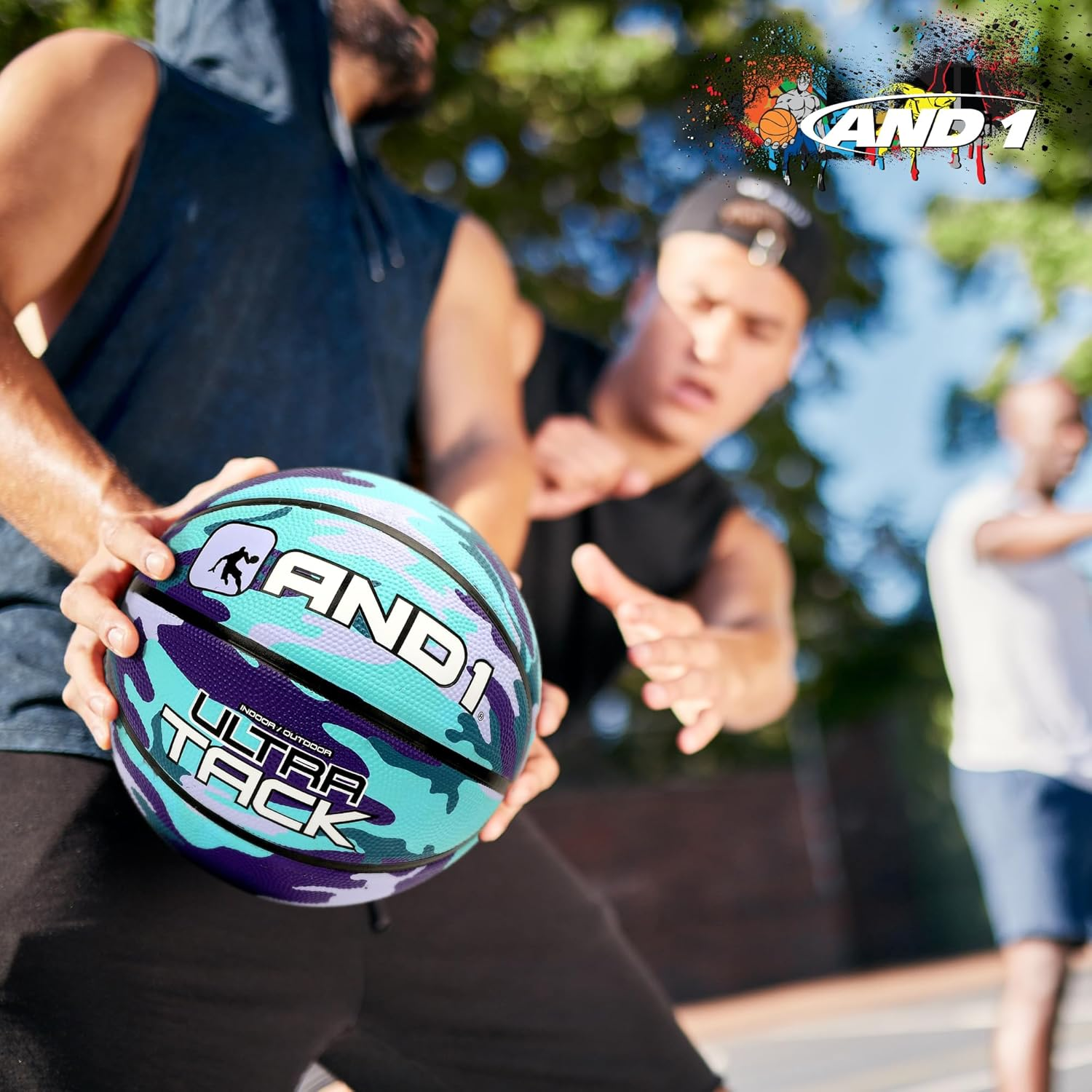 AND1 Ultra Grip Basketball: Official Regulation Size 7 (29.5 Inches) Rubber- Deep Channel Construction Streetball, Made for Indoor Outdoor Basketball Games image number 1