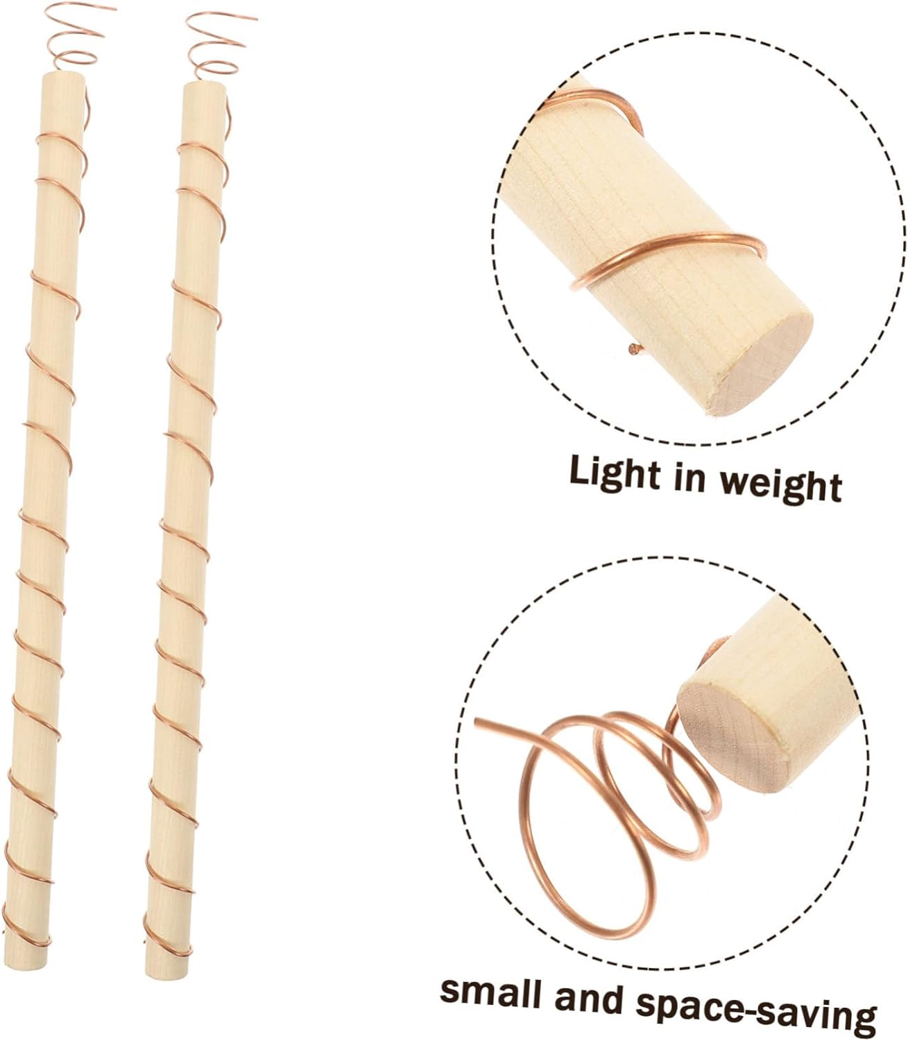 IWOWHERO 4Pcs Gardening Tool Copper Coil Antennas for Plant Stake Vegetable Garden Accessory image number 6