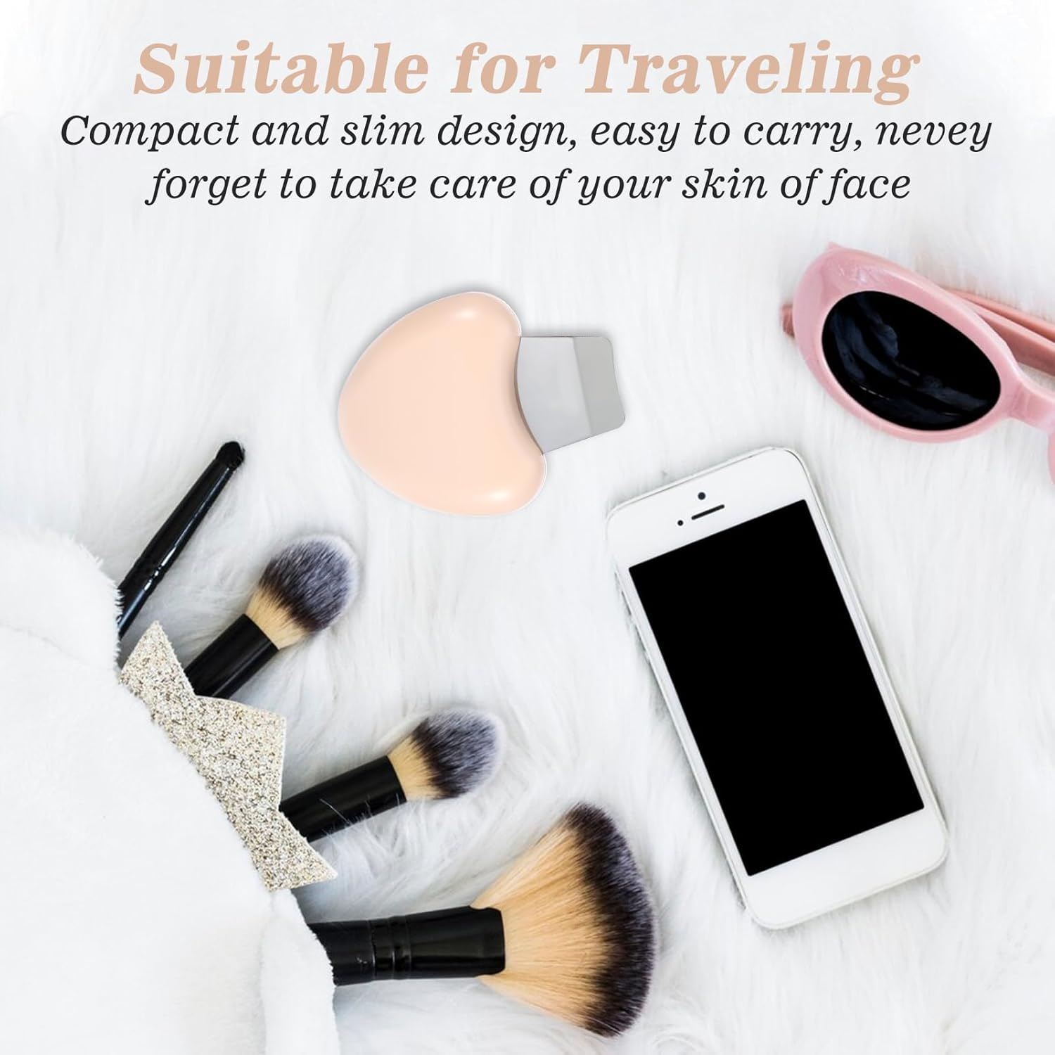 Thinp Face Spatula Blackhead Scraper Pimple Scraper Blackhead Remover Scraper Metal Extractor Beige Plastic Blackhead Shovel for Women Men Blackhead Removing