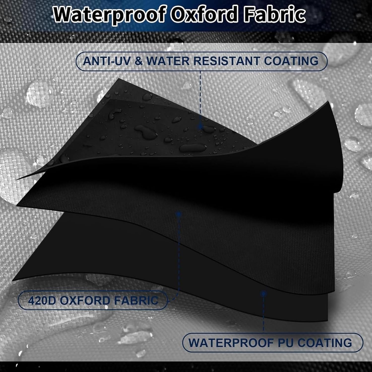 Outdoor Patio Heater Cover - Waterproof Uv-Resistant Protector with Zipper,Outside Stand up Patio Heater Cover | for Lawn Deck Backyard Garden Yard image number 2