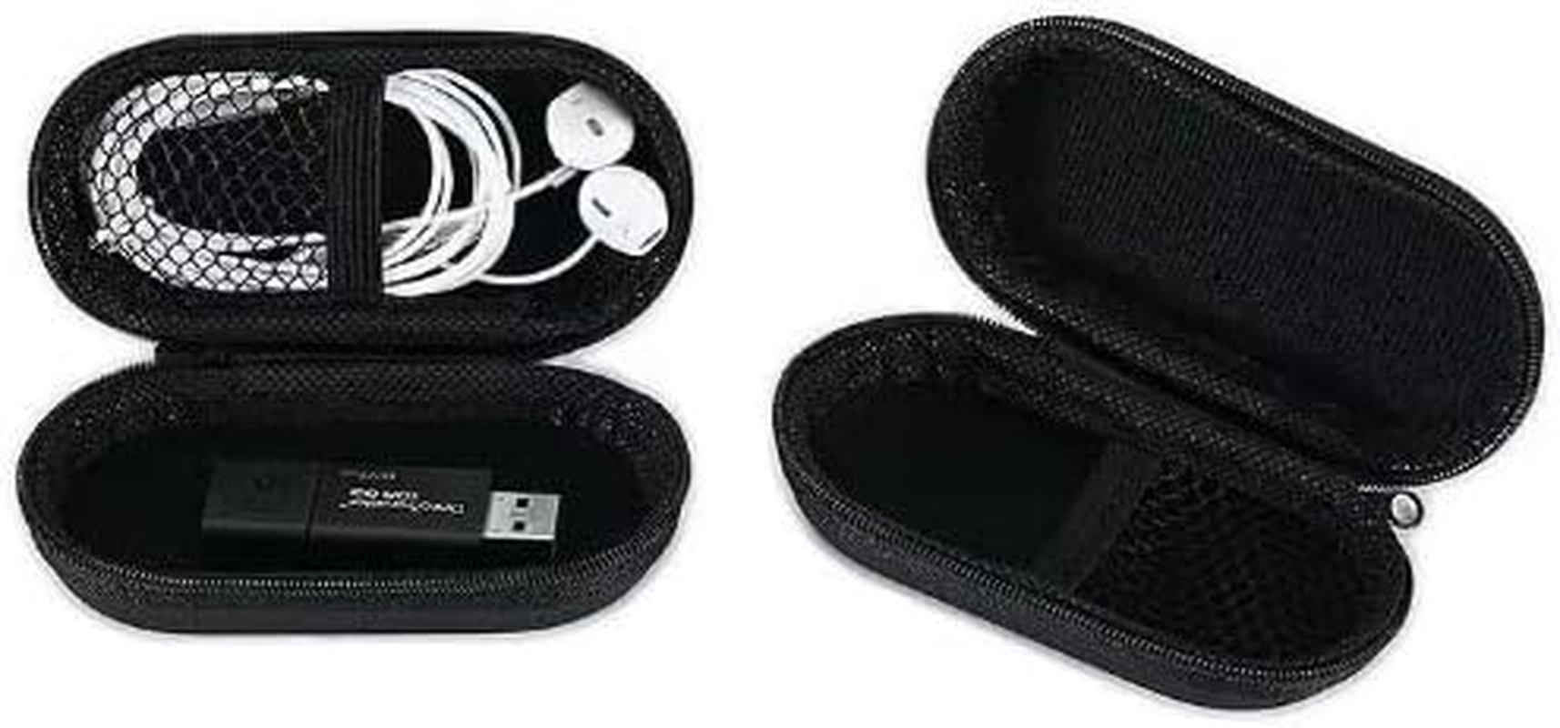 Portable Electronic Accessories Organizer: Mini Storage Bag with Eva Material and PU Leather Coating for USB Flash Drives, Data Cables, Earphones, and SD Cards image number 3