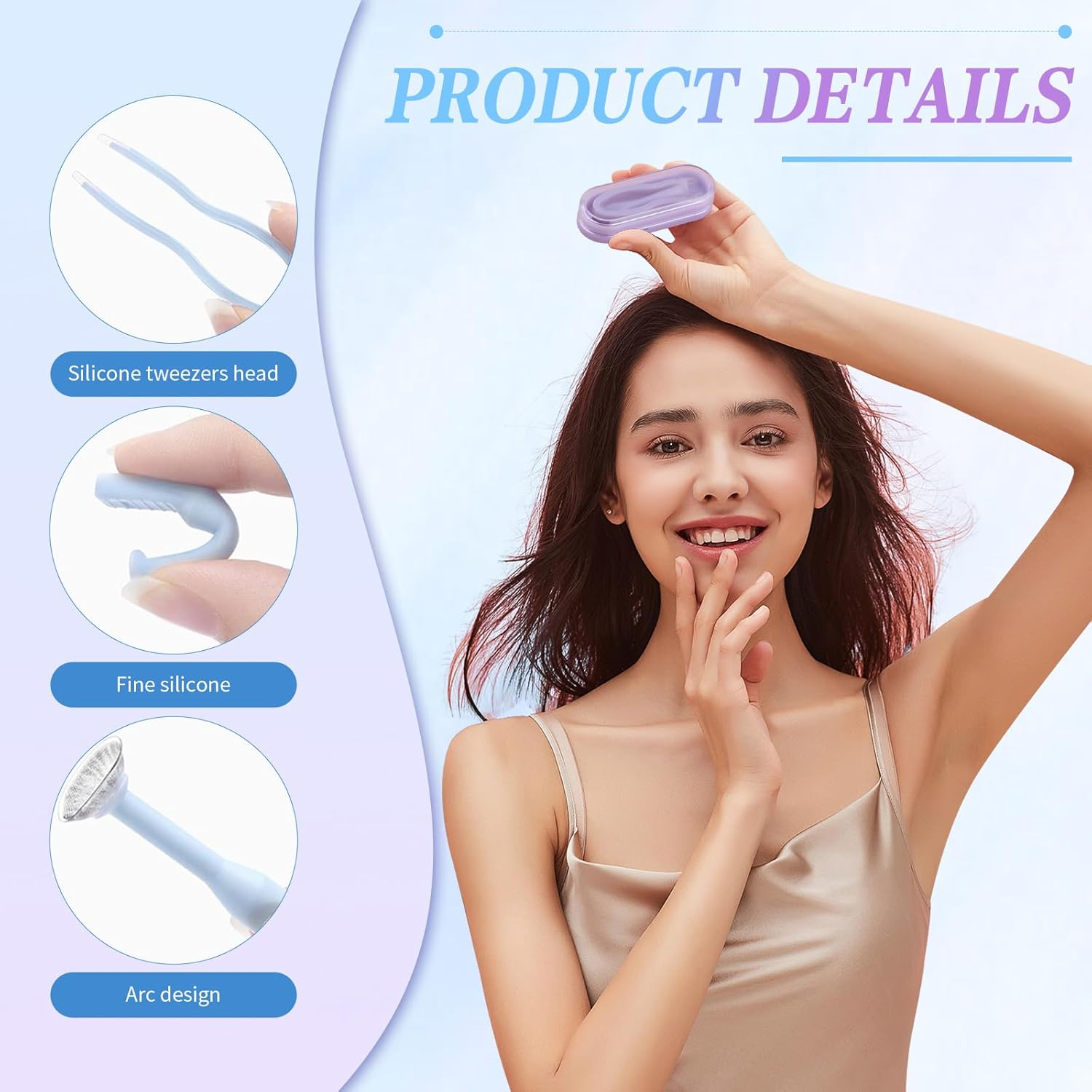 JEYORZY Pack of 6 Contact Lens Tweezers, Contact Lens Tweezers, Plastic Contact Lens Remover, Contact Lens Removal, Contact Lens Insertion Aid, Contact Lens Remover, for Travel Household