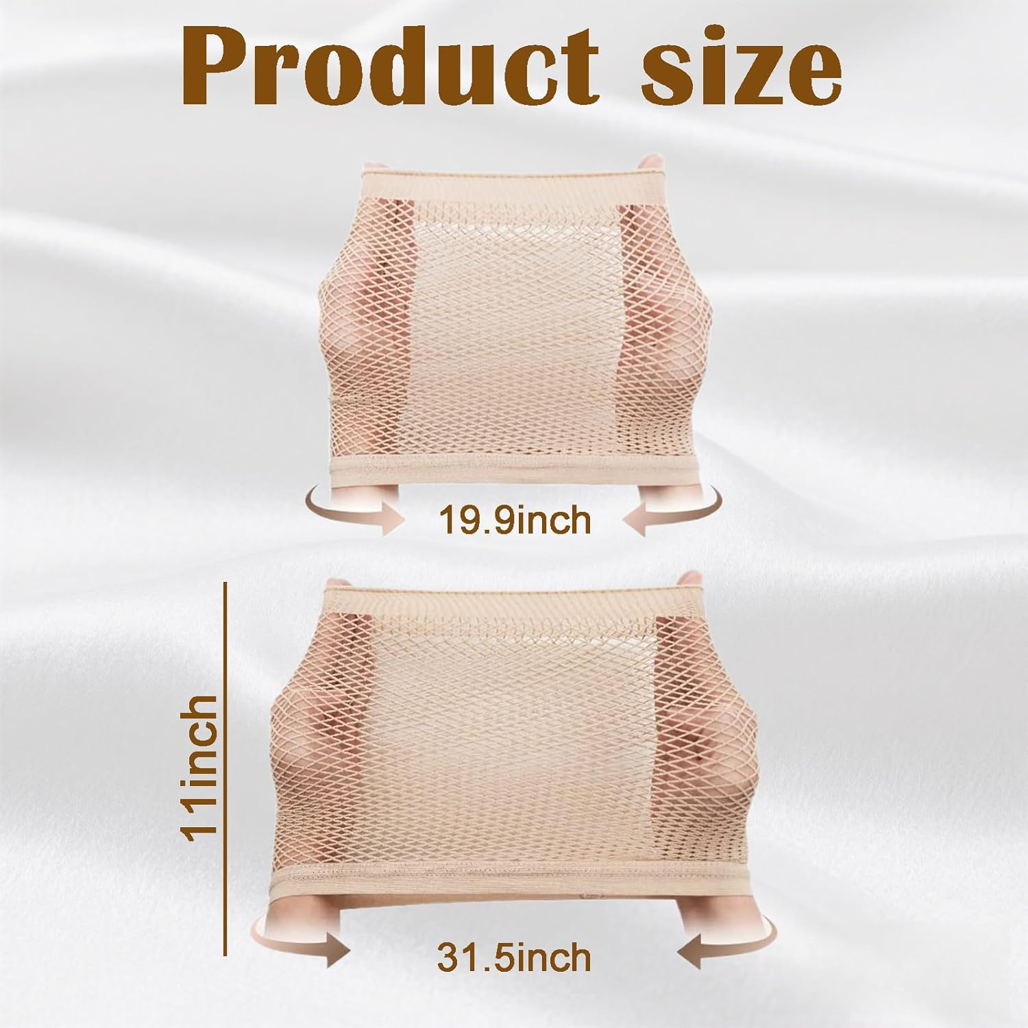 2PCS Wig Cap for Long and Short Hair, Natural Nude Mesh Hair Net, Stretch Open End Nylon Wig Caps for Women Men Daily Use & Cosplay image number 4