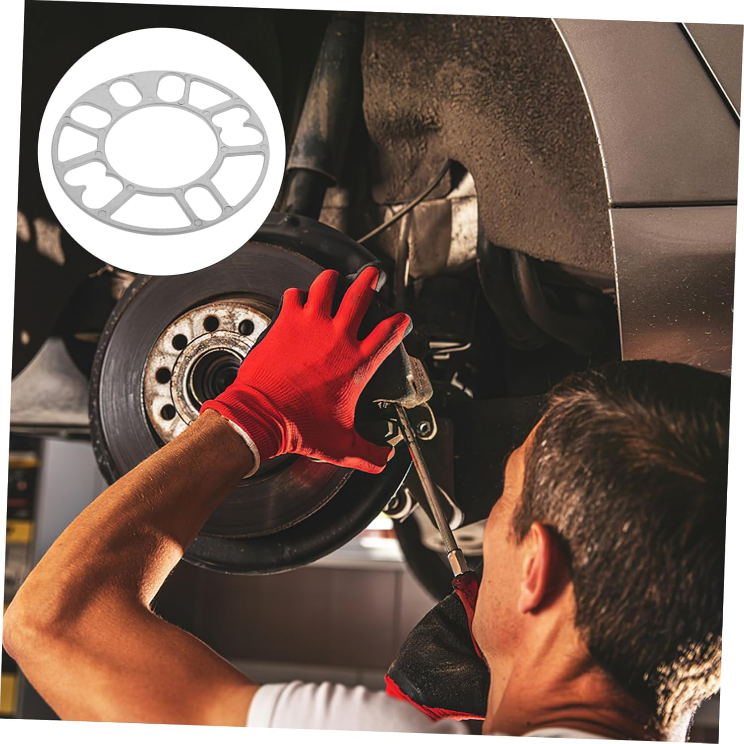 MOLUCKFU Wheel Widening Tool Aluminum Hub Tire Spacer Car Wheel Adapter Automotive Hub Gasket image number 6