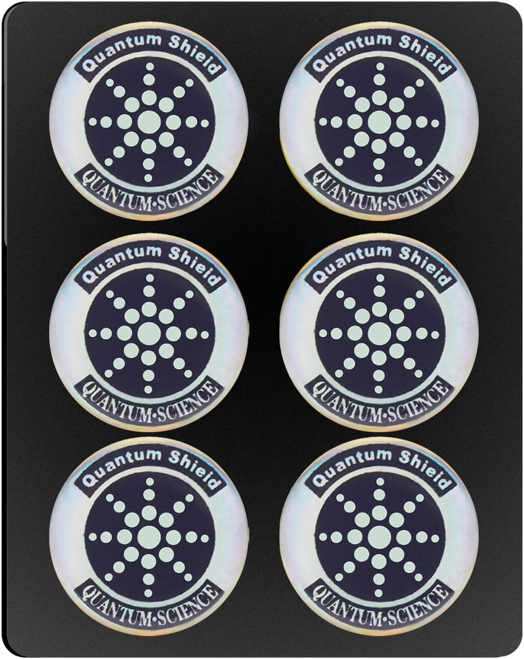 EMF Stickers Blocker Neutralize Shield Protection - 6Pcs EMF Blocker for Cell Phone/Laptops/Tv/Electronic Devices, Quantum Shield Stickers for Wifi/5G Radiation Protection (6, Silver)