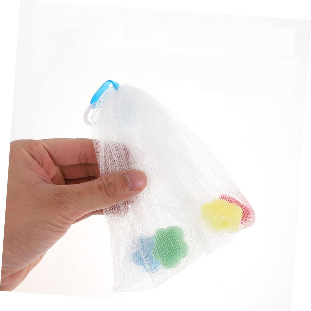 FRCOLOR 8Pcs Facial Foaming Nets for Household Soap Portable Soap Saver Pouches Bubble Making Bags for Cleansing image number 5