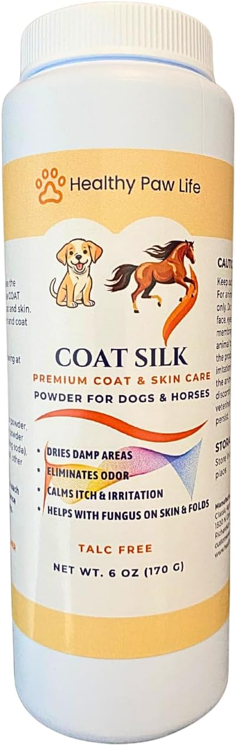 Coat Silk - Canine and Equine Dry Powder | Alleviate Odors and Itchiness | Relieves Rain Rot and Sweet Itch | Holistic Remedy and Soothing Formula | for Dogs and Horses image number 2