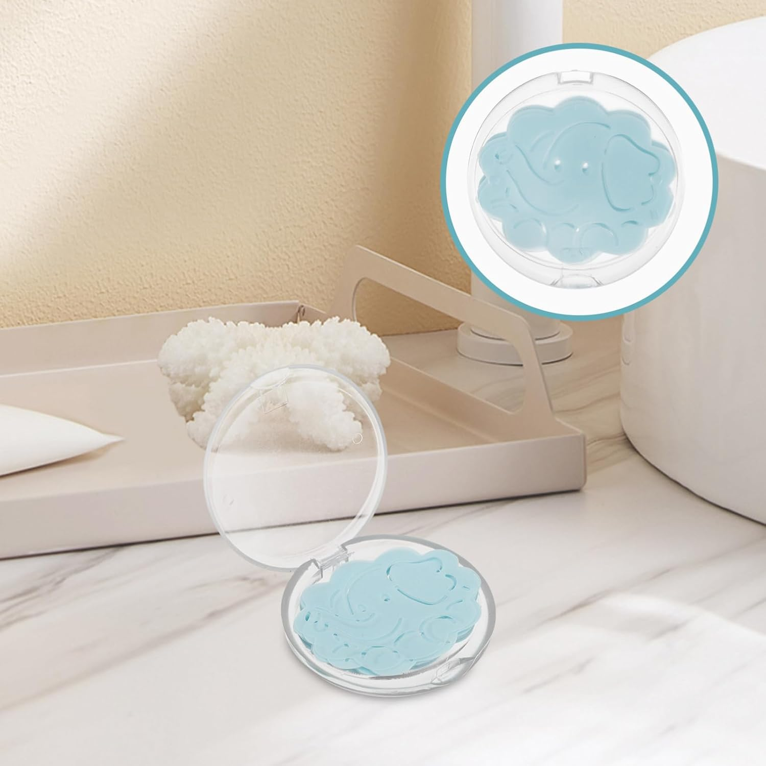 Abaodam 50Pcs Soap Sheets of Portable Hand Cleaning Soap Sheets for Travel Camping Hiking Petal image number 1