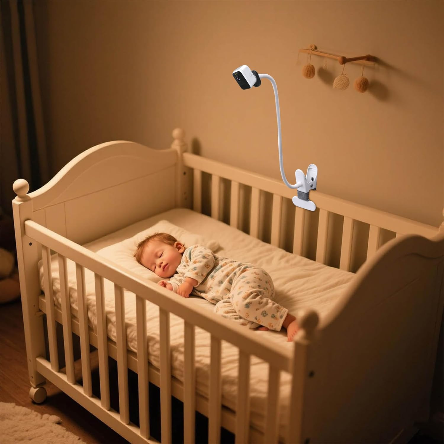 Mobile Holder for Baby Cot Changing Table, 68 Cm Flexible Clip Holder Nursery Decoration, Universal for Hanging Wind Chimes/Bed Bell/Baby Toys, Baby Monitor & Mobile Phone Holder Accessories image number 3