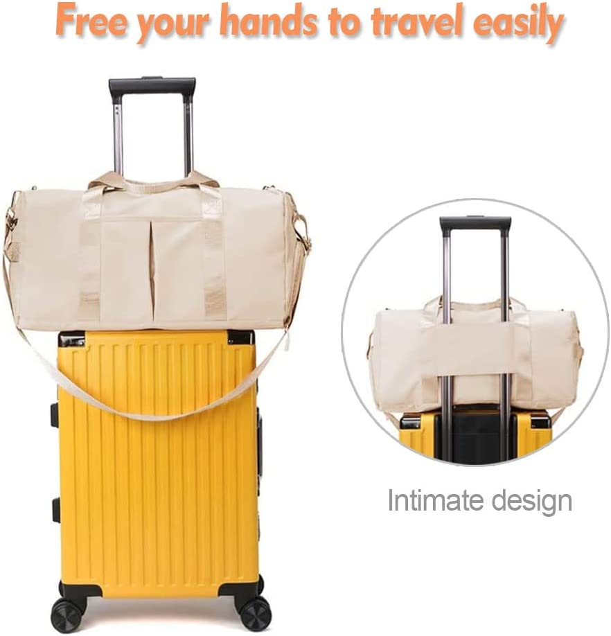 Small Gym Bag for Women and Men, Workout Bag for Sports and Weekend Getaway, Waterproof Dufflebag with Shoe and Wet Clothes Compartments image number 5