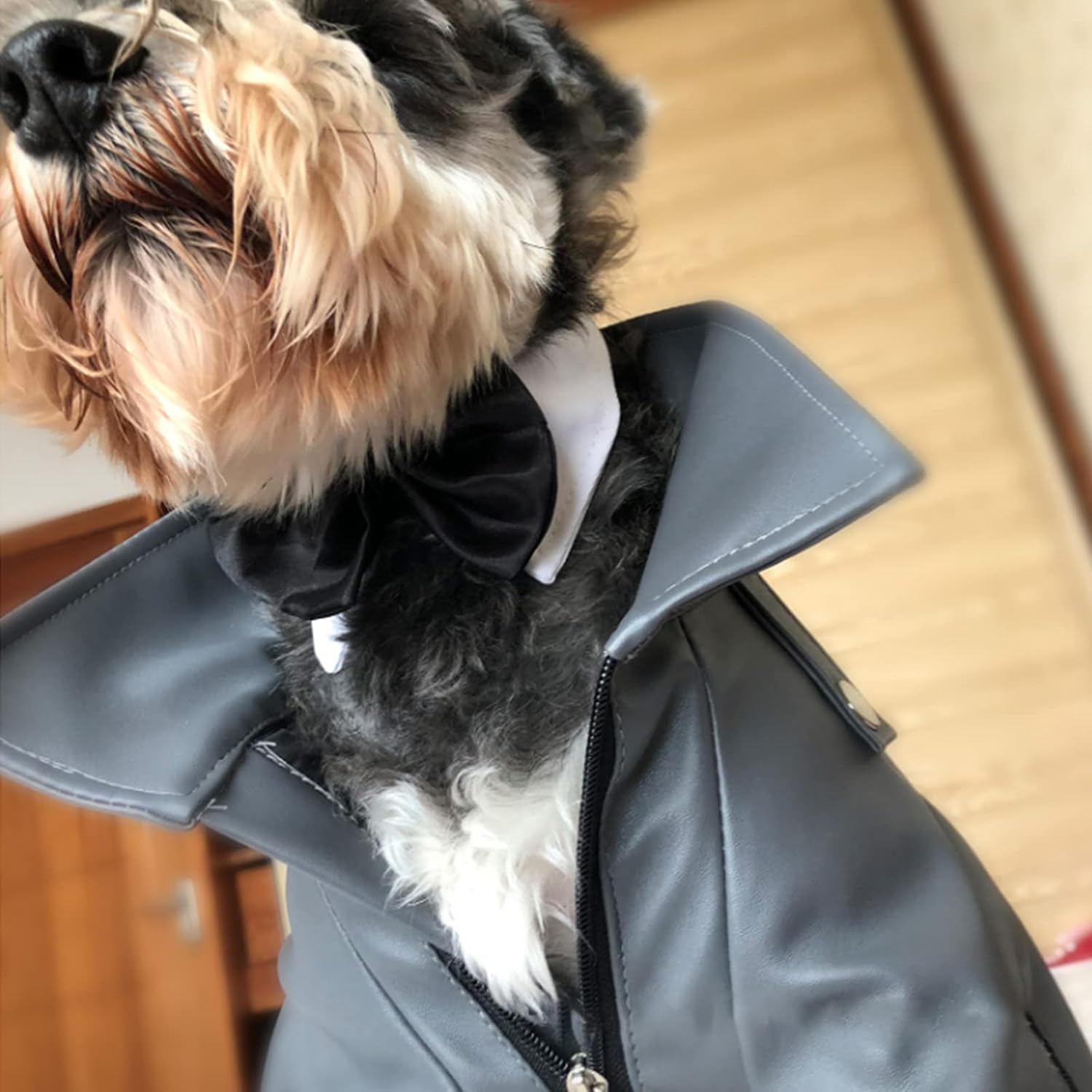 HACRAHO Formal Dog Bowtie Collar, White, X-Large, Cotton, Adjustable, 29-31 Inches, Wedding, Party, Accessory image number 3