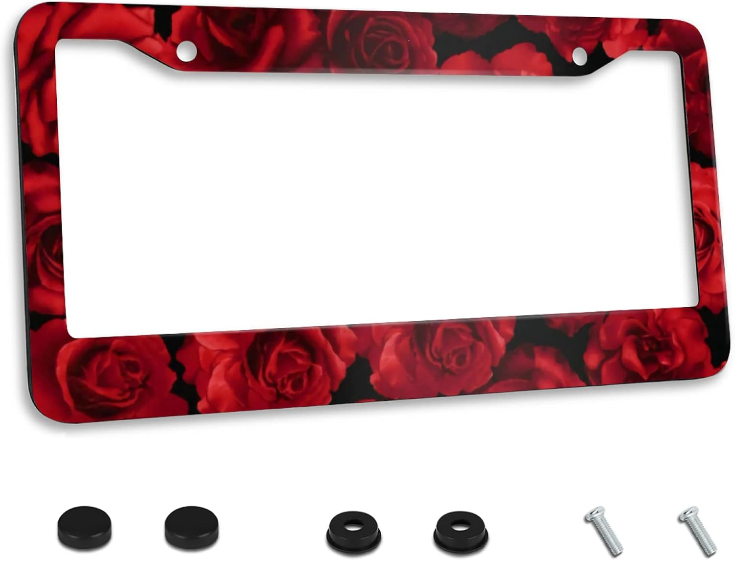 Personalized License Plate Frame Metal Autism Awareness Puzzle License Plate Cover Accessory Decorative 2 Holes and Screws Fits US Standard License Plates Size: 12.2 X 6.3 Inches for Men Women image number 1